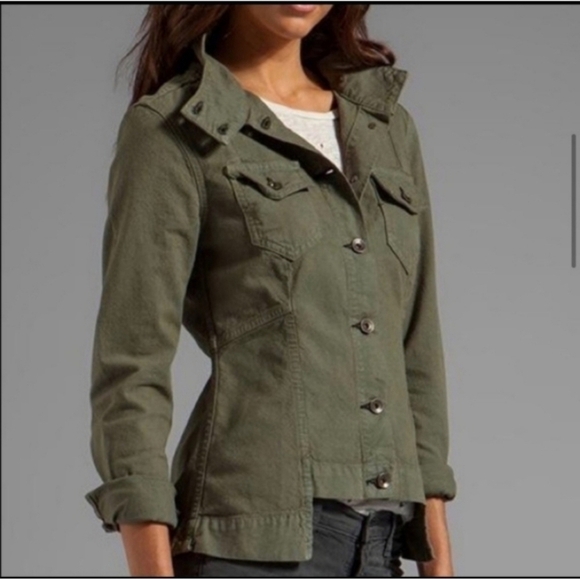 RAG & BONE CHAMBERLAIN JACKET ARMY GREEN CANVAS 100% COTTON SZ XS - Picture 6 of 13